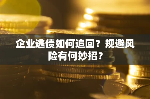 武汉企业逃债如何追回？规避风险有何妙招？