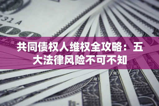 武汉共同债权人维权全攻略：五大法律风险不可不知