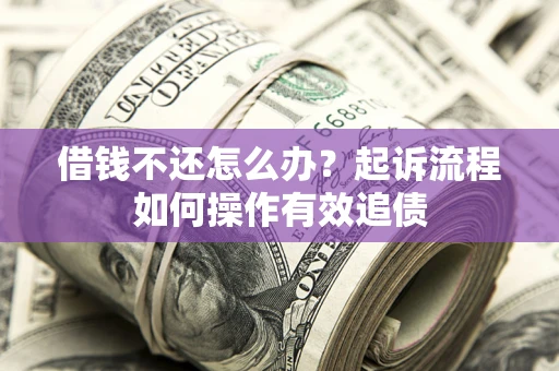 武汉借钱不还怎么办？起诉流程如何操作有效追债