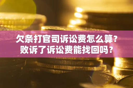 武汉欠条打官司诉讼费怎么算？败诉了诉讼费能找回吗？