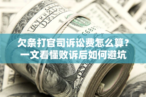 武汉欠条打官司诉讼费怎么算？一文看懂败诉后如何避坑