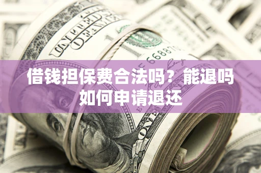 武汉借钱担保费合法吗？能退吗如何申请退还