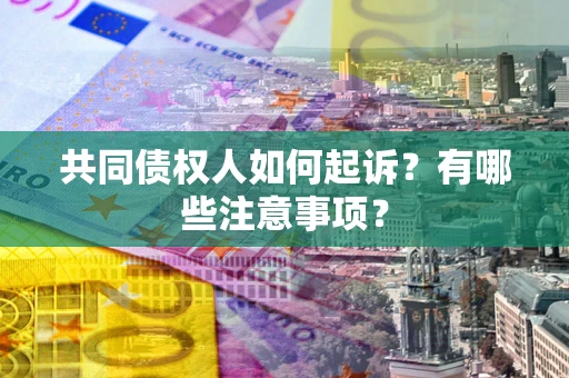 武汉共同债权人如何起诉？有哪些注意事项？