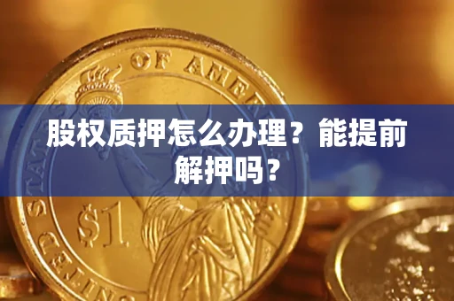 武汉股权质押怎么办理？能提前解押吗？