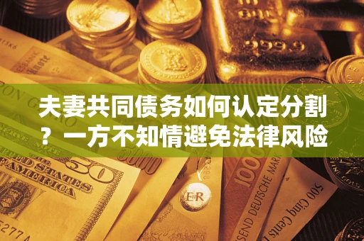 武汉夫妻共同债务如何认定分割？一方不知情避免法律风险必看！